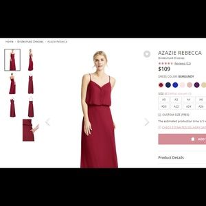 Azazie “Rebecca” Bridesmaid Dress in Burgundy (14)
